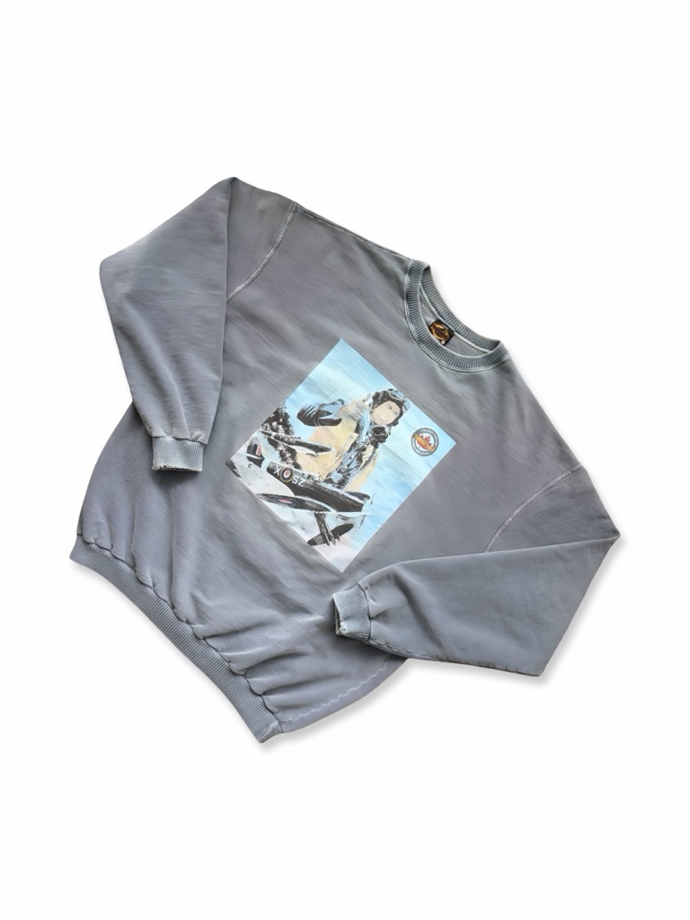 Vintage 90s WWII Warbird Pilot Sweatshirt – Aviation Plane Graphic Crewneck